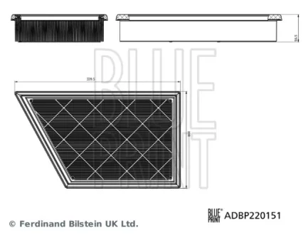 VW Повітряний фільтр AMAROK (T1A, T1B) 2.0 TDI 4motion 22-, FORD USA RANGER Extended Cab Pickup 2.0 EcoBlue AWD 22- BLUE PRINT ADBP220151