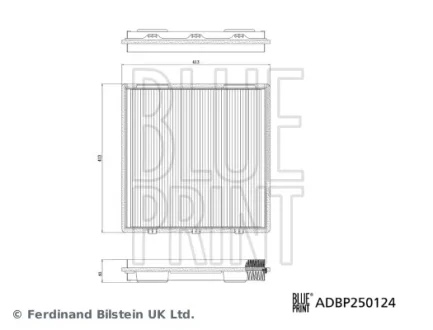 Змінний елемент фільтра салону BLUE PRINT ADBP250124