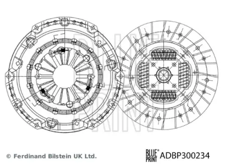 FIAT К-кт зчеплення без вижимн. DUCATO III 2,3JTD 12- BLUE PRINT ADBP300234