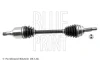 TOYOTA Напіввісь передня ліва L=650 mm 26/20 COROLLA Verso (ZER_, ZZE12_, R1_) 1.6/1.8 04-09 Blue Print ADBP890009 (фото 1)