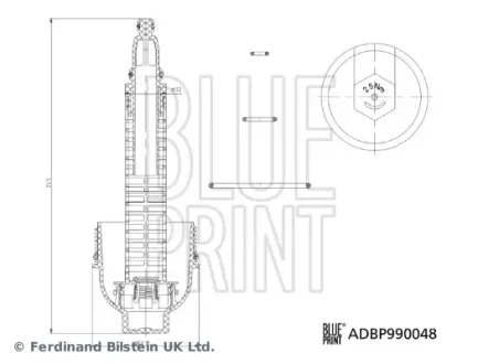 BMW Кришка корпусу оливного фільтра 3 (E46) 330 xd 00-03 BLUE PRINT ADBP990048