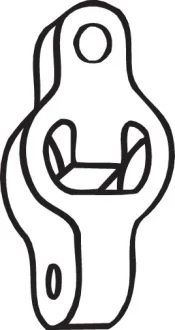 Гумове кріплення вихлопної системи OPEL AGILA B SUZUKI GRAND VITARA I, SPLASH, SWIFT III, SWIFT IV 1.0-2.5 03.98- BOSAL 255166