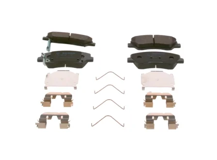 Гальмівні колодки передн, HYUNDAI ACCENT IV, ACCENT V, BAYON, I20 ACTIVE, I20 II, I20 III, SOLARIS 1.0-1.6D 11.10- Bosch 0986424951