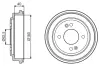 Гальмівний барабан задн HYUNDAI GETZ 1.1-1.6 09.02- BOSCH 0 986 477 216 (фото 1)