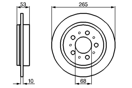 VOLVO Гальмівний диск задній 740 BOSCH 0986478042