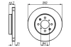 Диск гальмівний (передній) Honda Civic V/VI/VII 90-05/Jazz 08-/CRX 89-98 (262x21) BOSCH 0 986 478 174 (фото 5)