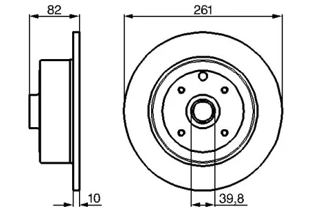 OPEL диск гальмівний задній Kadett E,Vectra A 2.0 87- BOSCH 0986478328