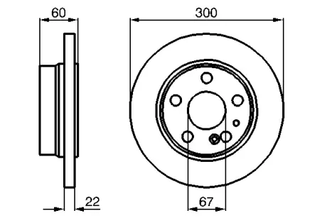 Диск гальмівний задн. (вентил.) DB W140 (300*22) BOSCH 0986478566