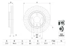 BOSCH VW диск гальмівний перед. (вентил.) Passat 96- AUDI A4 94- (280*22) Bosch 0986478869 (фото 5)