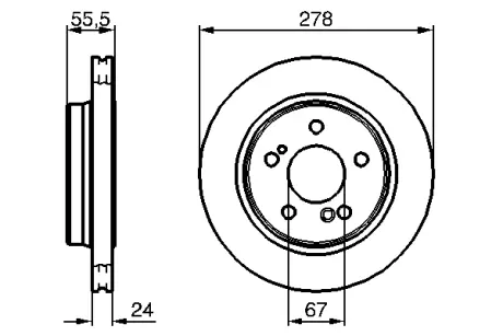 DB гальмівний диск задн.W124/203/210 3.6/4.2 BOSCH 0986479133