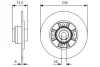 Диск гальмівний (задній) Renault Megane 96-03 (238x8) (с подшипником) (+ABS) BOSCH 0 986 479 759 (фото 5)