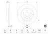 Диск гальмівний задн Лів/Прав CHEVROLET AVEO, CRUZE, TRAX OPEL ASTRA J, ASTRA J GTC, ASTRA J/HATCHBACK, MOKKA / MOKKA X 1.2-2.0D 05.09- BOSCH 0 986 479 C57 (фото 5)