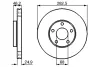 Диск гальмівний передн Лів/Прав FORD USA FUSION VW PASSAT B5 1.6-2.8 08.96-08.13 BOSCH 0 986 479 C81 (фото 4)