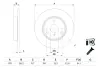 DB гальмівний диск передн Smart Fortwo -07, City-Coupe -04, Roadster -05 BOSCH 0986479E74 (фото 1)
