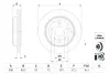 JEEP Гальмівний диск задн. GRAND CHEROKEE III 09-, GRAND CHEROKEE IV 11- BOSCH 0986479G87 (фото 1)
