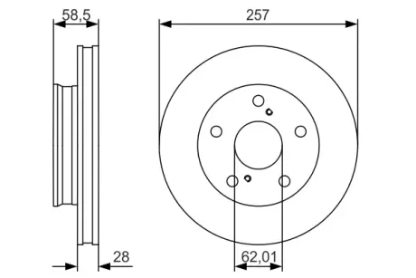 Диск гальмівний BOSCH 0 986 479 R53