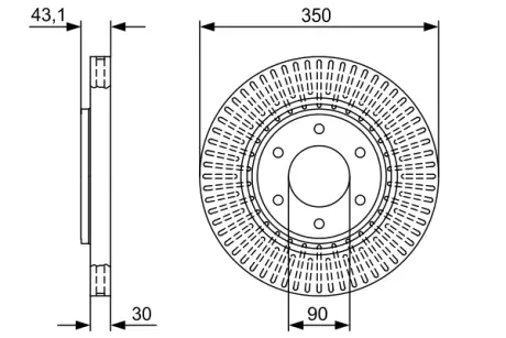 Диск гальмівний BOSCH 0 986 479 V51