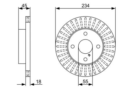 (аналог 0986478241) MAZDA диск гальмівний передній BOSCH 0986479V65