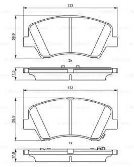 Тормозные колодки BOSCH 0986494712