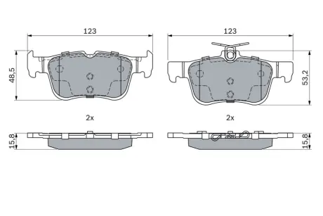 Тормозные колодки BOSCH 0986494888