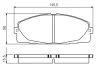Колодки гальмівні (передні) Toyota Hiace IV/V 05- BOSCH 0 986 495 152 (фото 5)