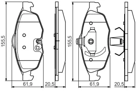 Тормозные колодки BOSCH 0986495161