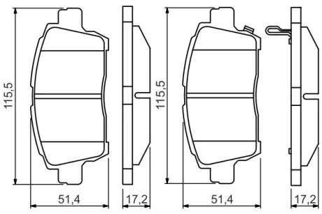 Тормозные колодки BOSCH 0986495242