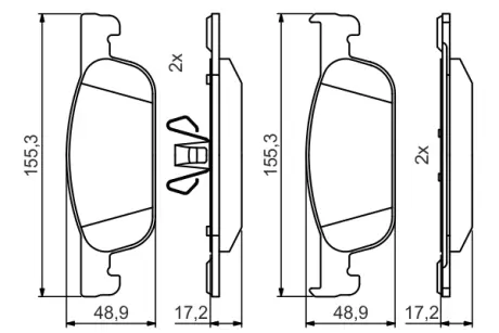 Тормозные колодки BOSCH 0986495424 (фото 1)