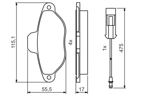 Гальмівні колодки BOSCH 0986495475 (фото 1)