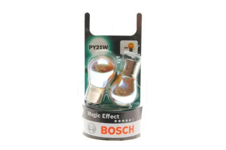 Лампочка Magic Effect допоміжна PY21W (12 В, 21 Вт, тип гнізда: BAU15S, Помаранчевий основна лампа) BOSCH 1 987 301 025