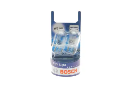 Лампочка Pure Light допоміжна W21W (2 шт, 12 В, 21 Вт, тип гнізда: W3X16D) BOSCH 1987301096