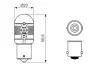 Автолампа світлодіодна P21W 12V 1W LED 4000K WARM к/т 2 шт BOSCH 1987301518 (фото 5)
