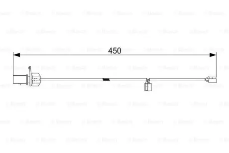 Датчик гальм. колод. передн. AUDI A5 14- BOSCH 1987473583
