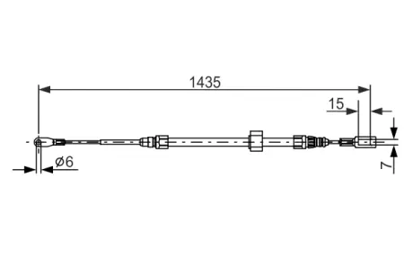DB трос ручного гальма передн. L=1435 мм, SPRINTER 95- BOSCH 1987477853