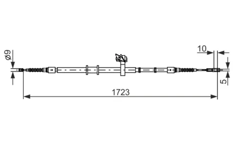Трос ручного гальма прав. AUDI 92- BOSCH 1987482269