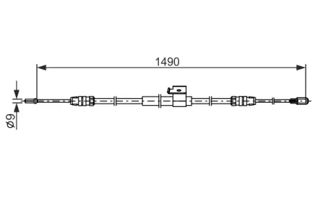 FORD Трос стоянкового гальма правий TRANSIT V363 Фургон 2.0 16- BOSCH 1987482832