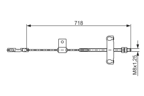 FORD трос ручного гальма TRANSIT 00- BOSCH 1987482877