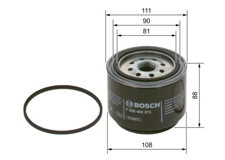 N2273 Фільтр палива VOLVO, RENAULT (вантажна, спец. тех.) Bosch F026402273