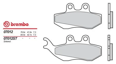 Гальмівні колодки BREMBO 07012