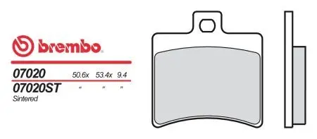 Гальмівні колодки BREMBO 07020XS