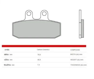 Тормозные колодки BREMBO 07GR13CC