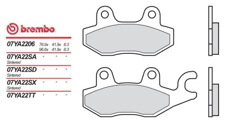 Гальмівні колодки BREMBO 07YA22SD
