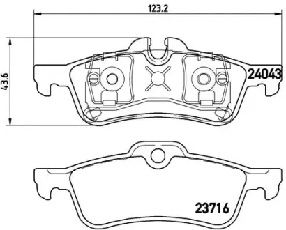 Гальмівні колодки BREMBO P06 032