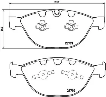 Тормозные колодки BREMBO P06 047