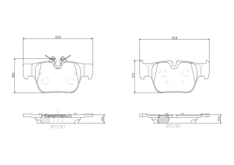 Гальмівні колодки дискові BREMBO P06 117