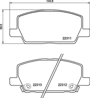Тормозные колодки BREMBO P07 012