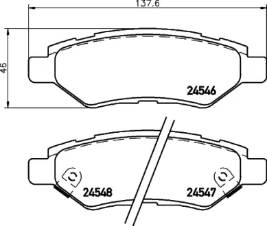 Тормозные колодки BREMBO P 09 014
