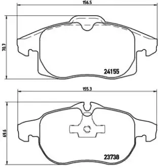 Тормозные колодки BREMBO P10 011