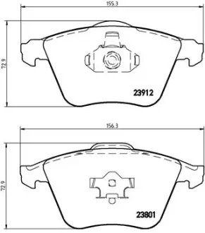 Гальмівні колодки дискові Brembo P10012