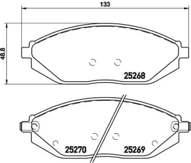 Гальмівні колодки BREMBO P10 054